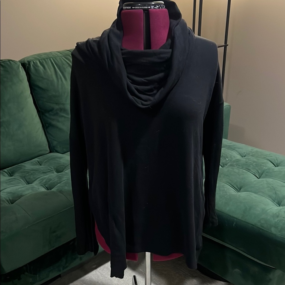 Workshop Elegant Black Cowl Neck Sweater | Size S